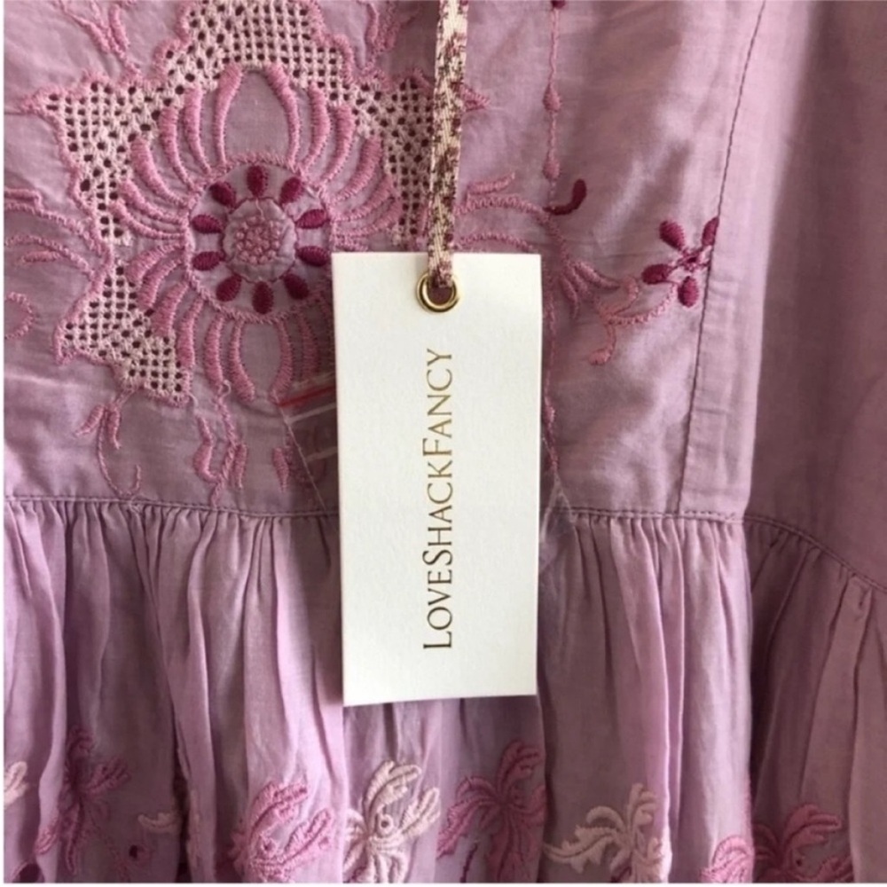 NWT LoveShackFancy Freja Mini Dress Lavender Fields - Picture 7 of 12